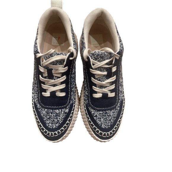 Dolce vita navy woven Women's Athletic Shoes in Black and Cream - Picture 8 of 9